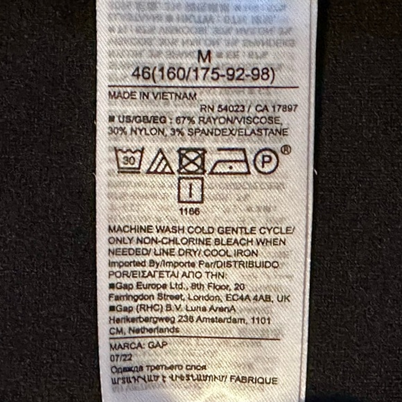 GAP Black Ponte Blazer Knit Suit Jacket Stretch Buttons Pockets Collar Women M - Picture 11 of 15